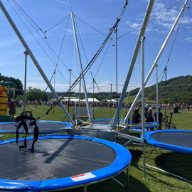 Trampoline élastique 4 pistes
